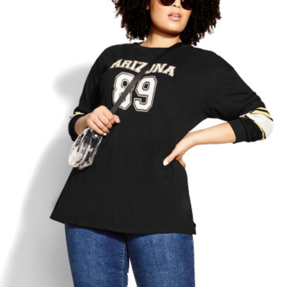 NWT City Chic Addison Long Sleeve Tee Size 14/1X